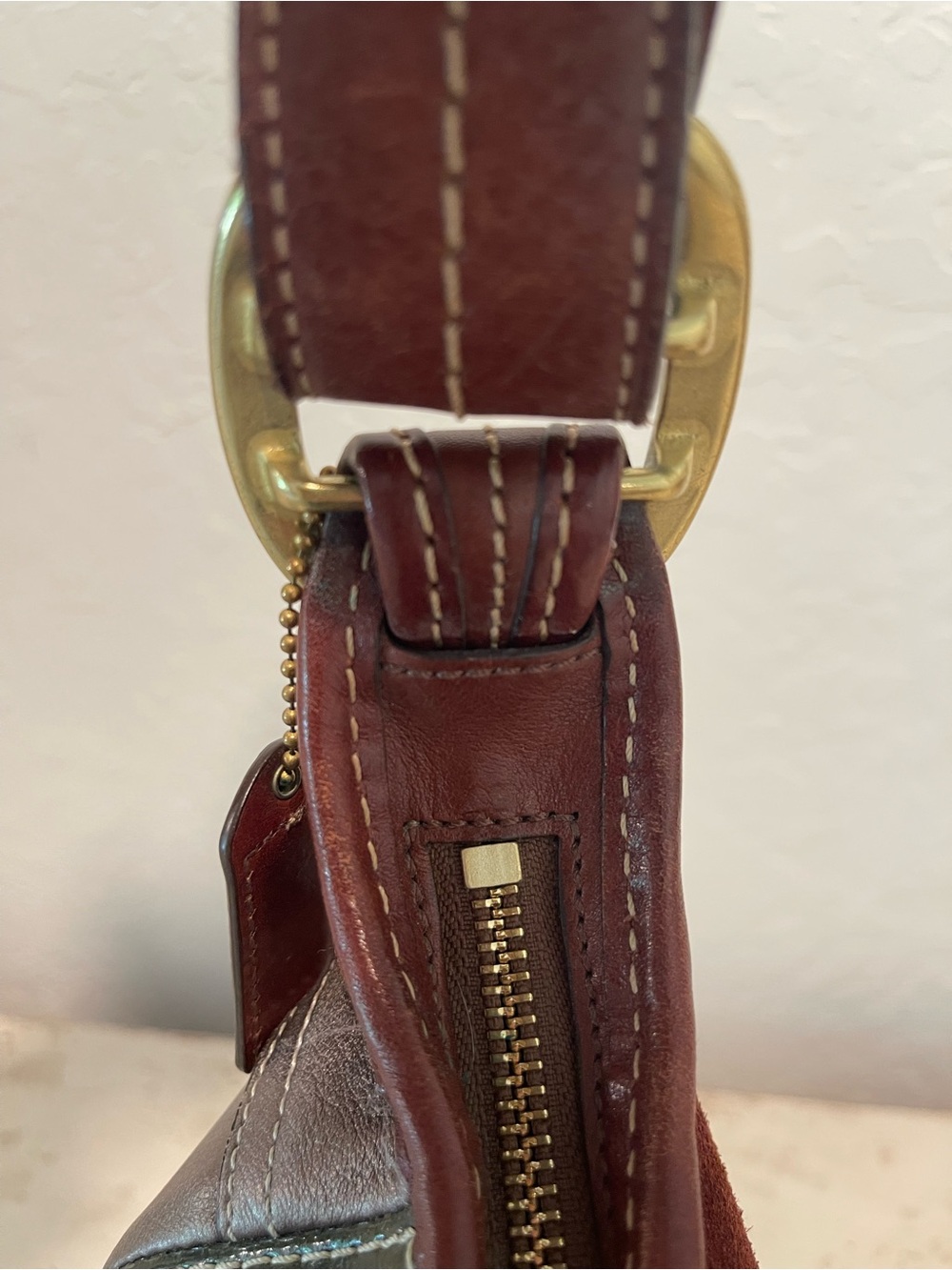 SOLD- -Coach Bleeker Patchwork Bag Vintage Y2K Shoulder Purse - Picture 8 of 9